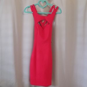 Guess Red Strappy Back Bodycon Dress